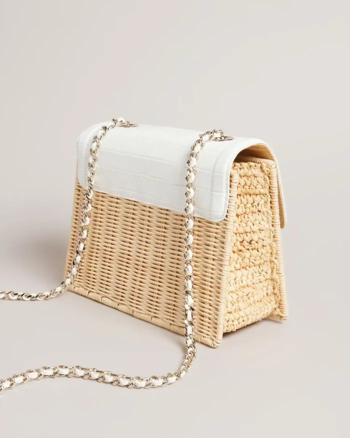Imitation Croc Basket Bag Ecru Women Ted Baker Bags Imitation Croc Basket Bag Ecru Women Ted Baker Bags