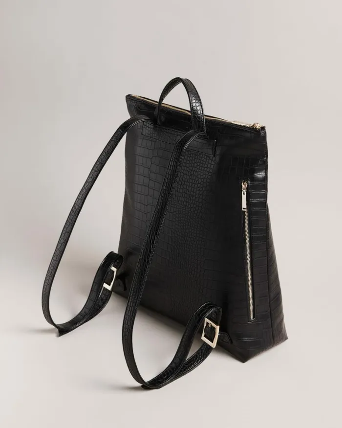 Imitation Croc Large Backpack Black Women Ted Baker Bags Imitation Croc Large Backpack Black Women Ted Baker Bags