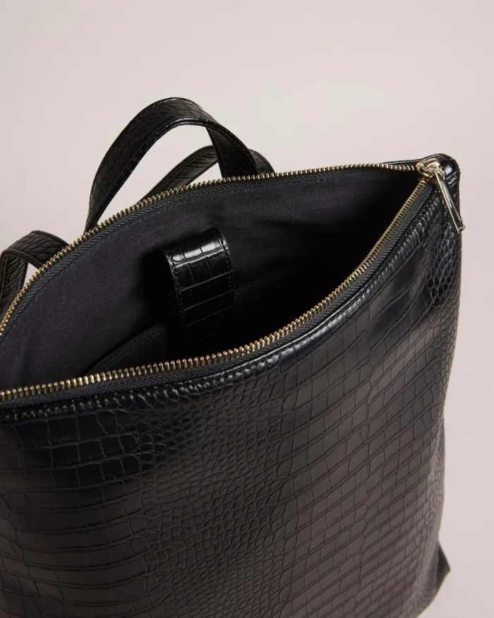 Imitation Croc Large Backpack Black Women Ted Baker Bags Imitation Croc Large Backpack Black Women Ted Baker Bags