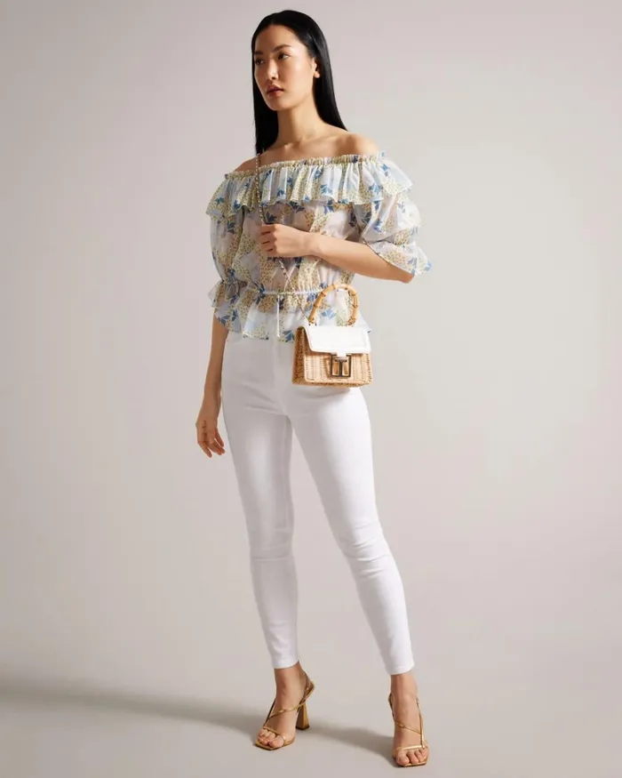 Imitation Croc Mini Basket Bag Ecru Women Ted Baker Bags Imitation Croc Mini Basket Bag Ecru Women Ted Baker Bags