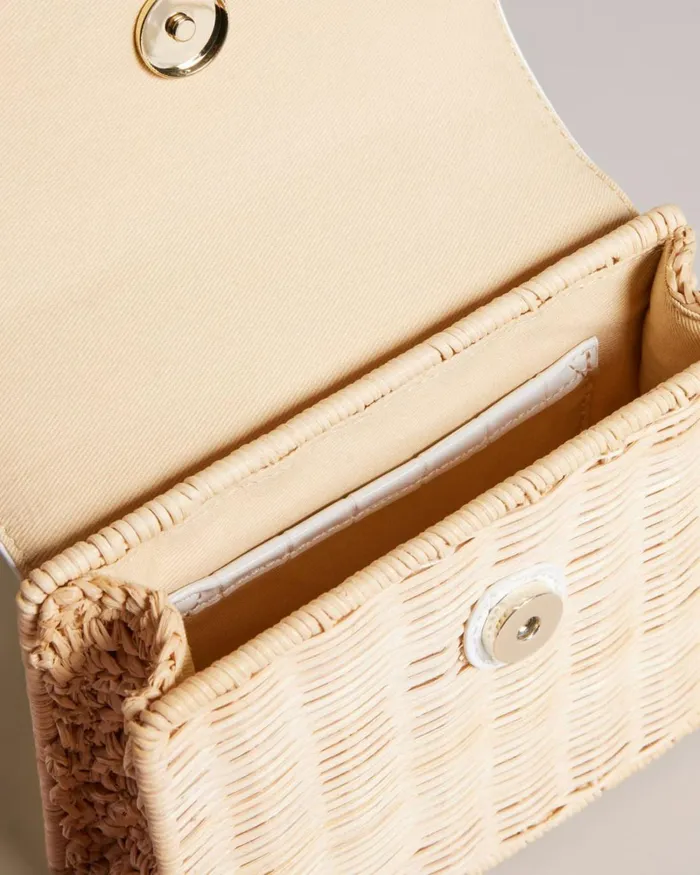 Imitation Croc Mini Basket Bag Ecru Women Ted Baker Bags Imitation Croc Mini Basket Bag Ecru Women Ted Baker Bags