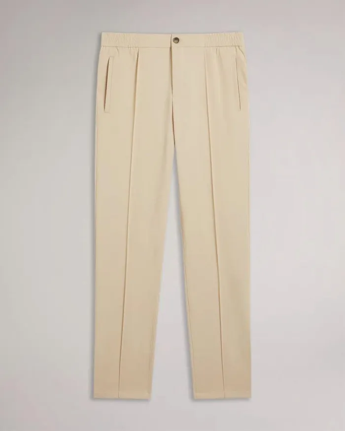 Irvine Slim Fit Elasticated Trousers Stone Men Ted Baker Clothing