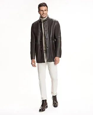 Jackets Men039s Maximilian Reversible Leather and Nylon Jacket
