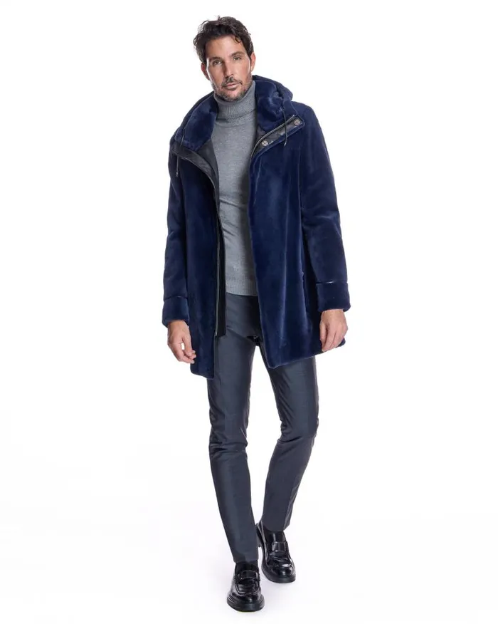 Jackets Men039s Maximilian Sheared Mink Hooded Coat