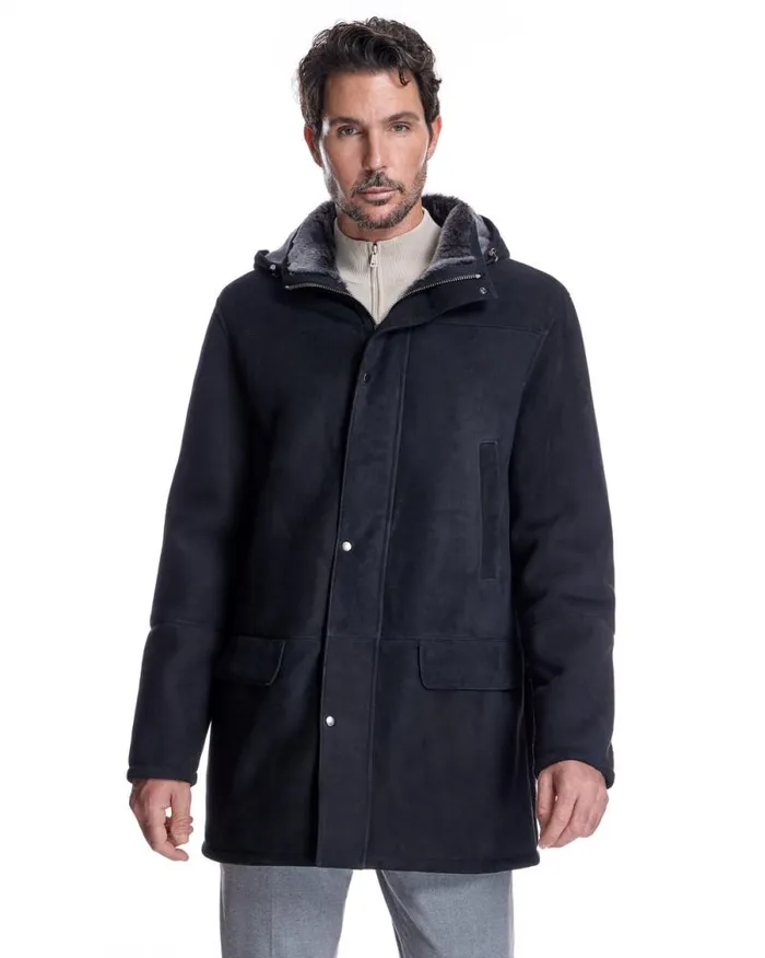Jackets Men039s Maximilian Shearling Hooded Coat