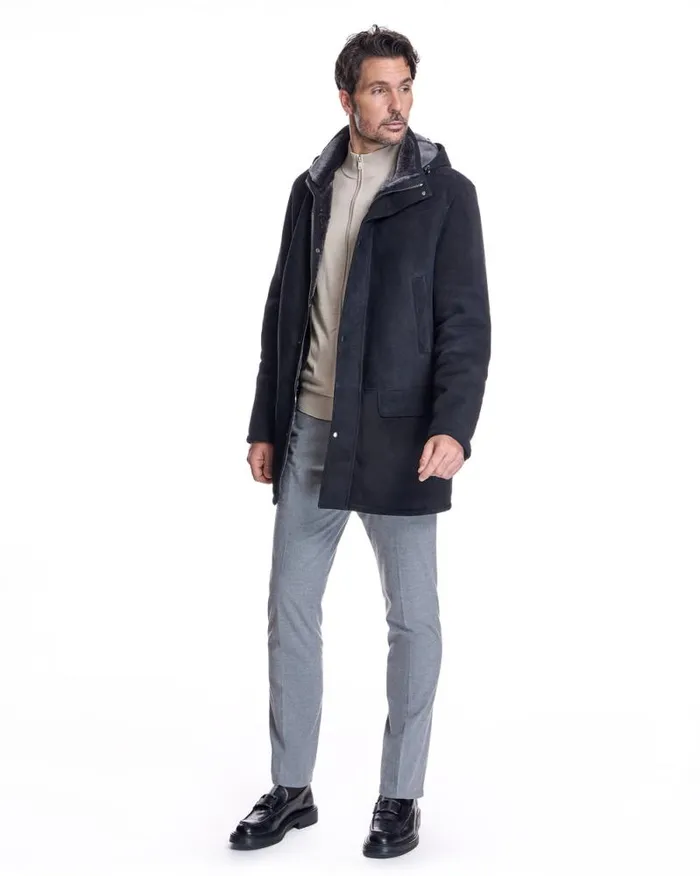 Jackets Men039s Maximilian Shearling Hooded Coat