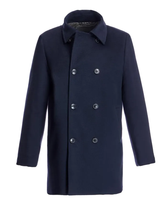 Jackets Men039s Maximilian Wool Quilted Lined Peacoat