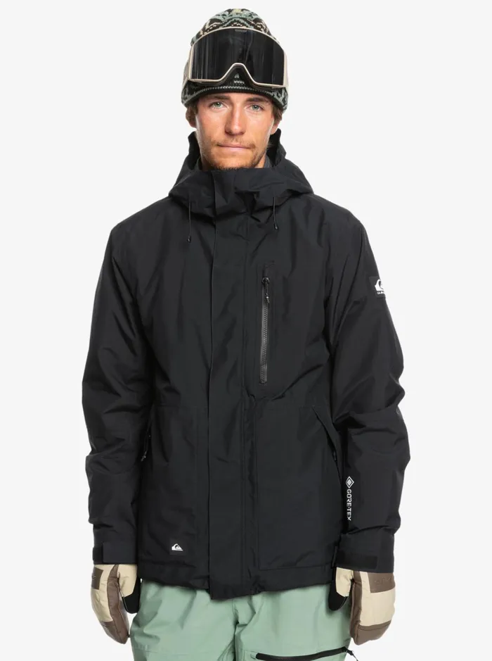 Jackets Men Quiksilver Mission GoreTex Snow Jacket True Black