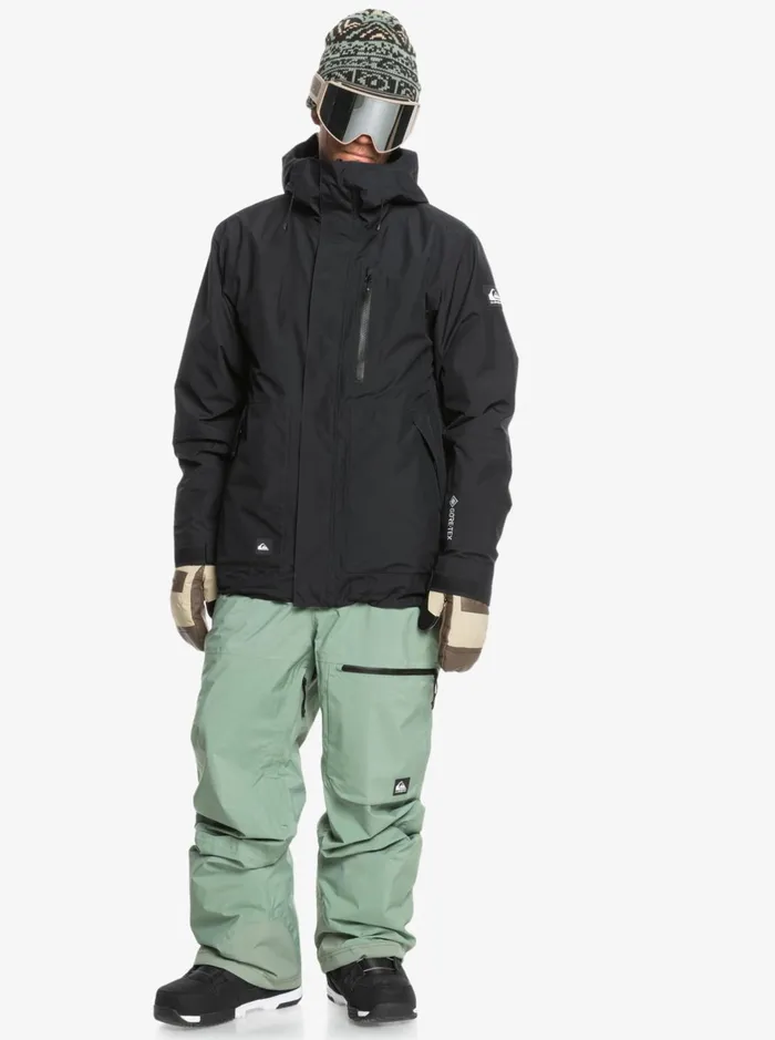 Jackets Men Quiksilver Mission GoreTex Snow Jacket True Black Jackets Men Quiksilver Mission GoreTex Snow Jacket True Black