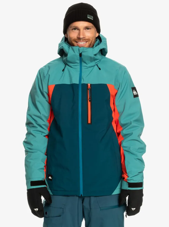 Jackets Men Quiksilver Mission Plus Technical Snow Jacket Majolica Blue