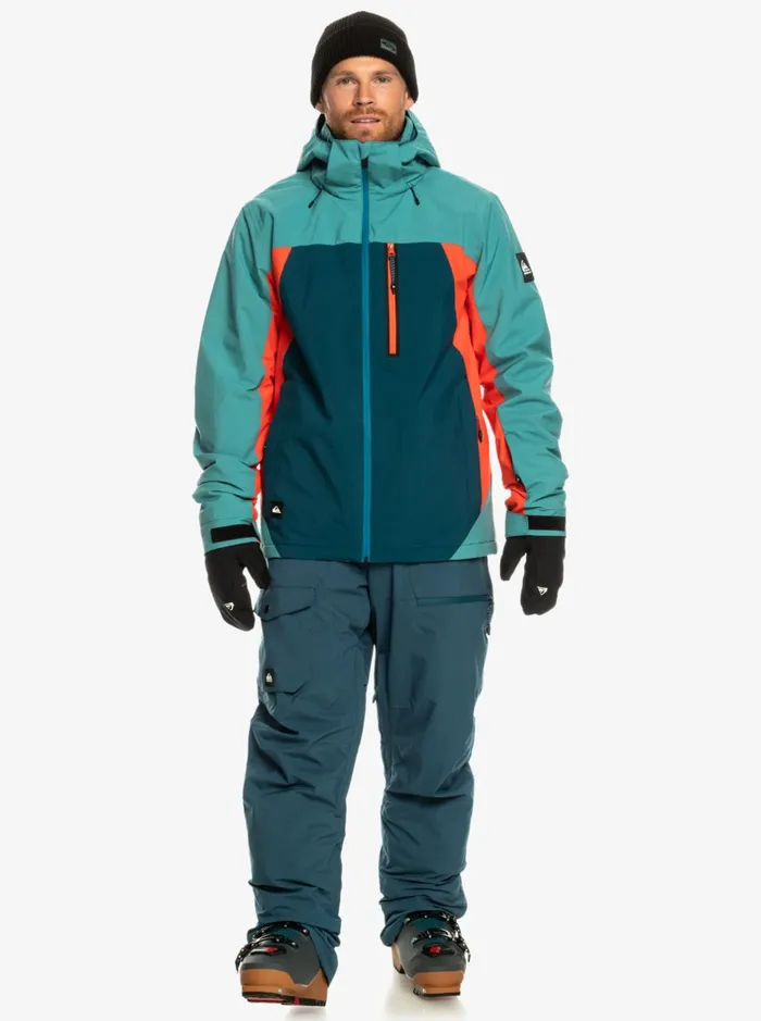Jackets Men Quiksilver Mission Plus Technical Snow Jacket Majolica Blue