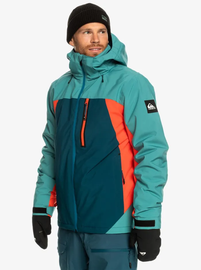 Jackets Men Quiksilver Mission Plus Technical Snow Jacket Majolica Blue