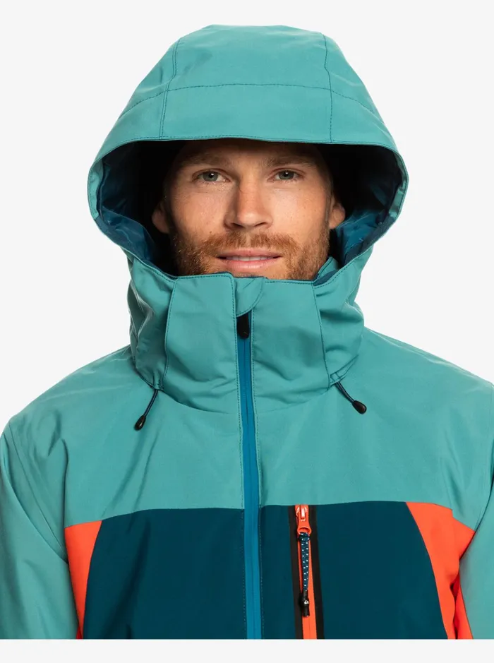Jackets Men Quiksilver Mission Plus Technical Snow Jacket Majolica Blue