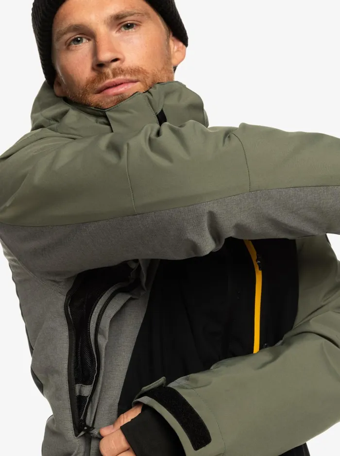 Jackets Men Quiksilver Mission Plus Technical Snow Jacket True Black