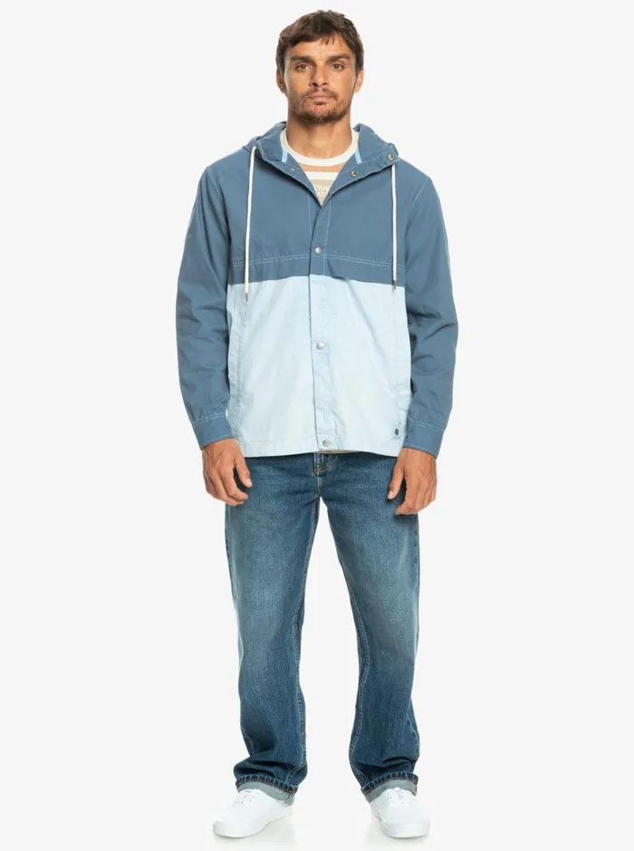 Jackets Men Quiksilver Natural Surf Hooded Jacket Bering Sea