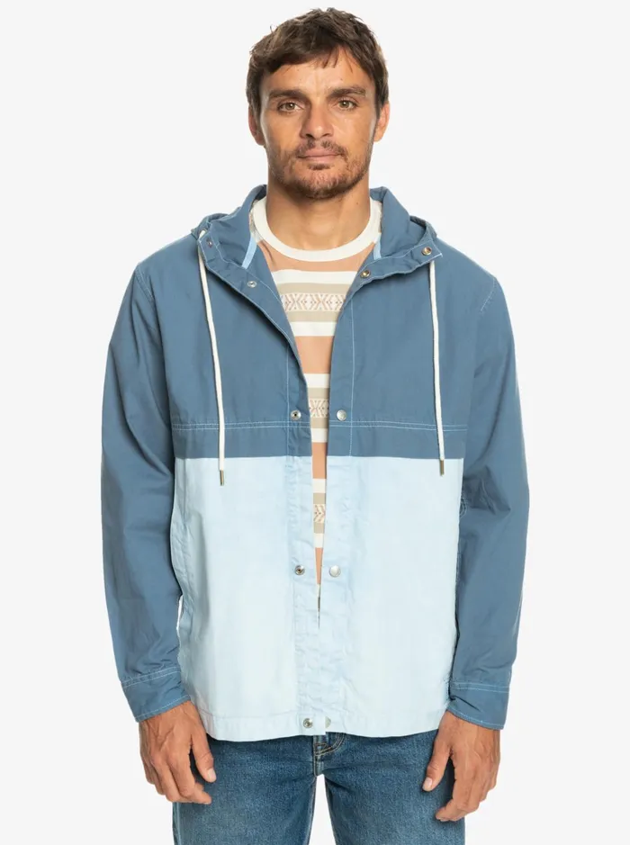 Jackets Men Quiksilver Natural Surf Hooded Jacket Bering Sea