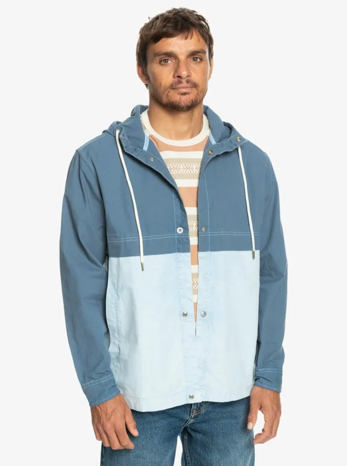 Jackets Men Quiksilver Natural Surf Hooded Jacket Bering Sea