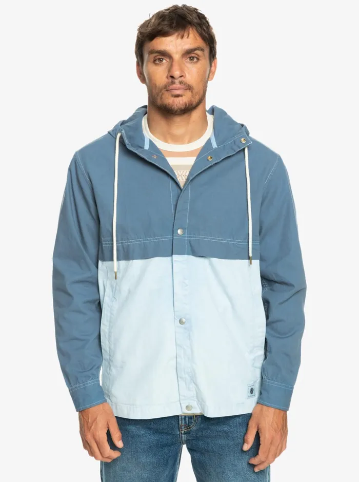 Jackets Men Quiksilver Natural Surf Hooded Jacket Bering Sea