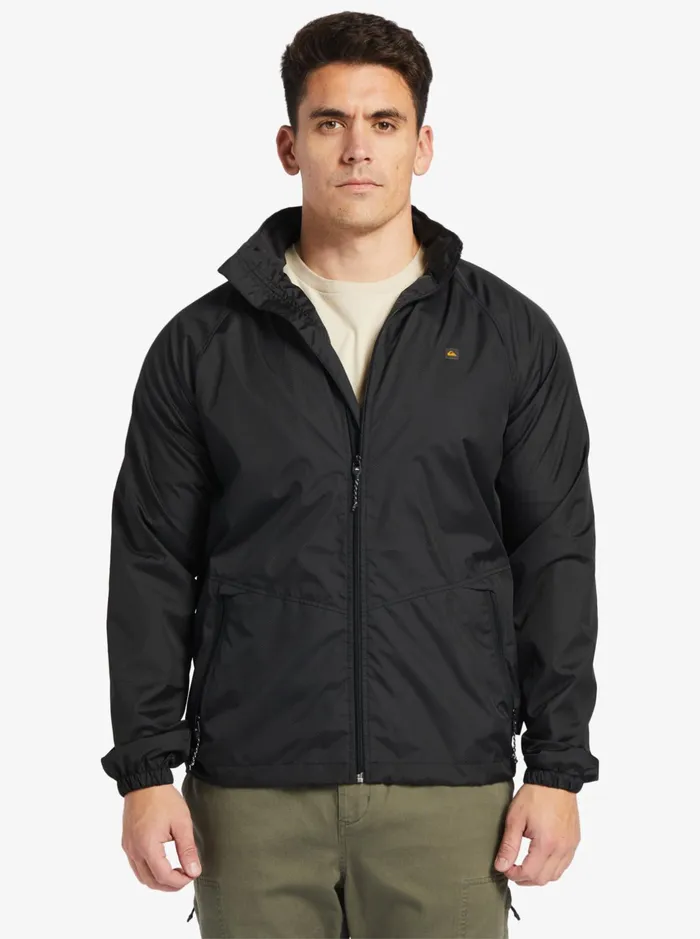 Jackets Men Quiksilver Waterman Shell Shock WaterResistant Lightweight Mini Ripstop Windbreaker Black Jackets Men Quiksilver Waterman Shell Shock WaterResistant Lightweight Mini Ripstop Windbreaker Black