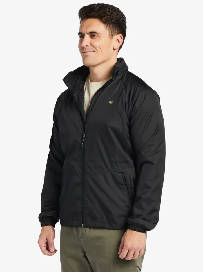 Jackets Men Quiksilver Waterman Shell Shock WaterResistant Lightweight Mini Ripstop Windbreaker Black Jackets Men Quiksilver Waterman Shell Shock WaterResistant Lightweight Mini Ripstop Windbreaker Black