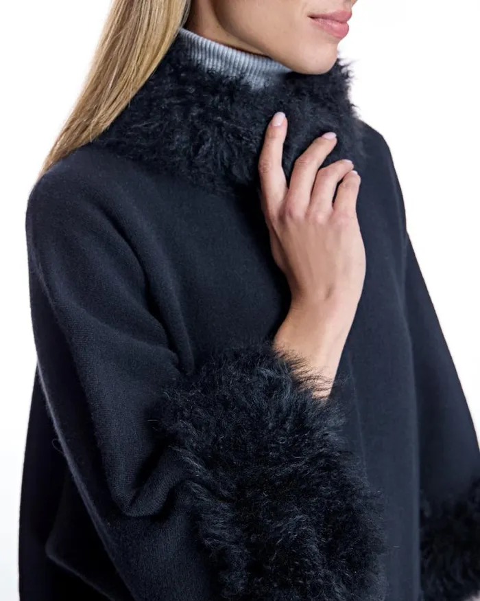 Jackets Women039s Maximilian Cashmere Kimono With Cashmere Goat Trim