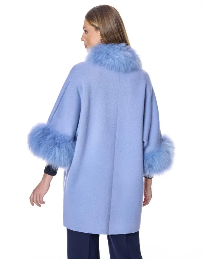 Jackets Women039s Maximilian Cashmere Kimono With Cashmere Goat Trim