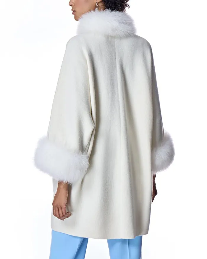 Jackets Women039s Maximilian Cashmere Kimono With Cashmere Goat Trim