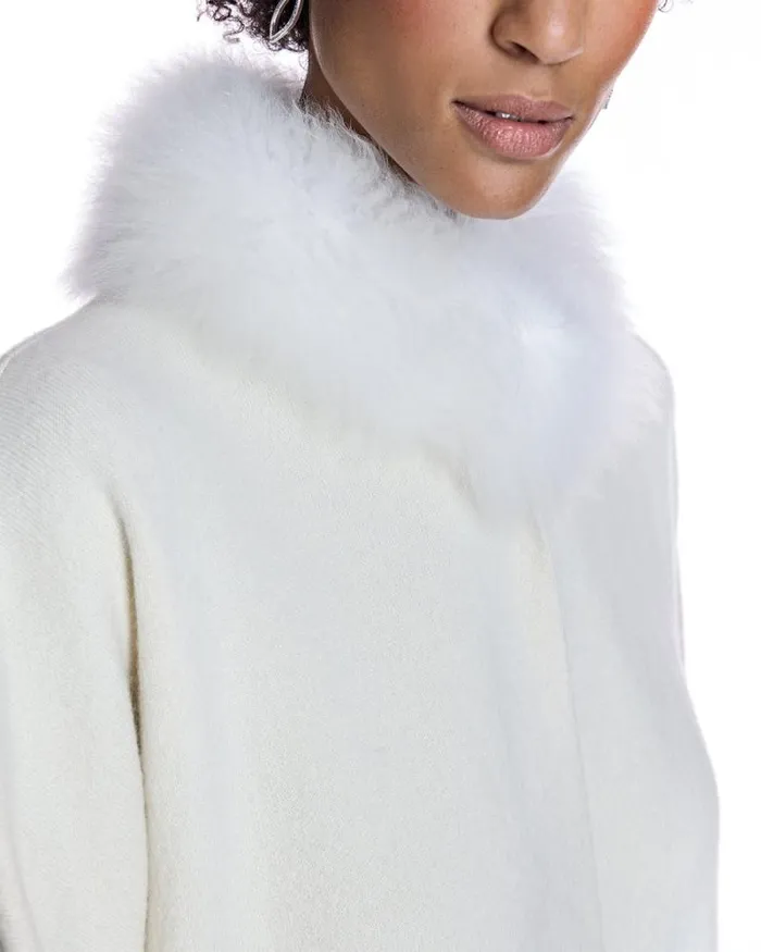 Jackets Women039s Maximilian Cashmere Kimono With Cashmere Goat Trim