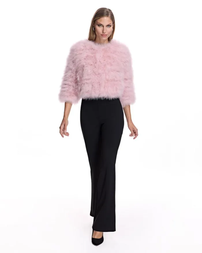 Jackets Women039s Maximilian Cropped Feather Bolero