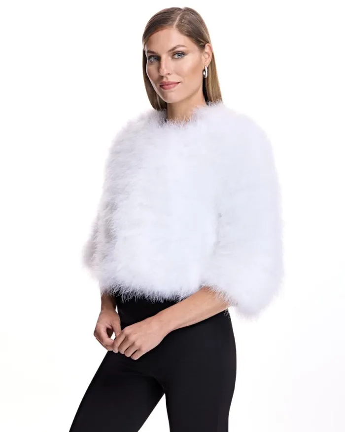 Jackets Women039s Maximilian Cropped Feather Bolero