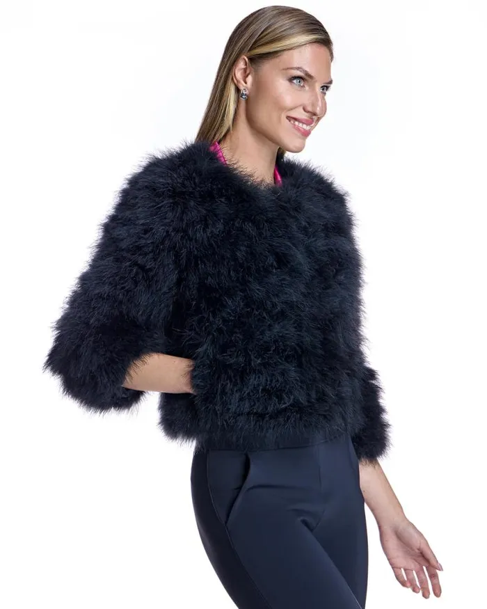 Jackets Women039s Maximilian Cropped Feather Bolero