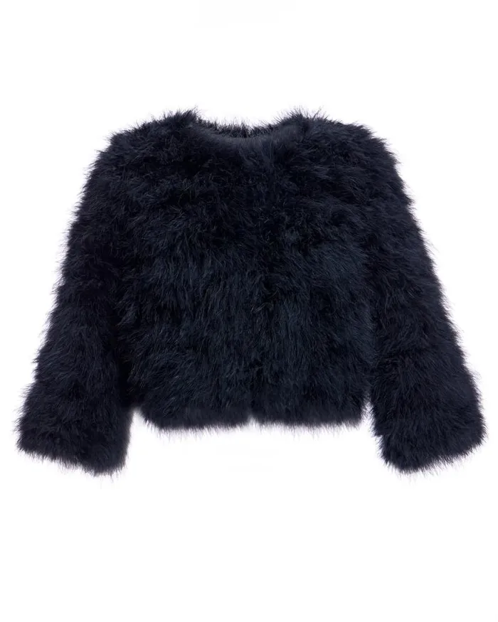 Jackets Women039s Maximilian Cropped Feather Bolero