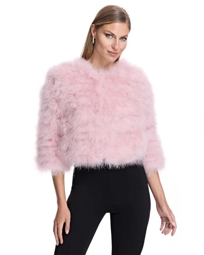 Jackets Women039s Maximilian Cropped Feather Bolero