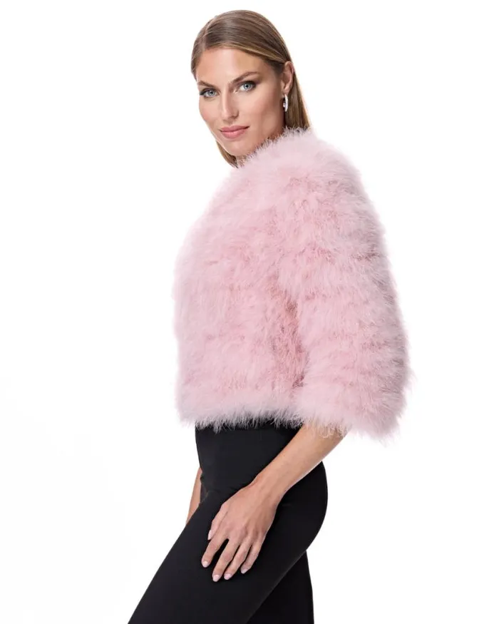 Jackets Women039s Maximilian Cropped Feather Bolero