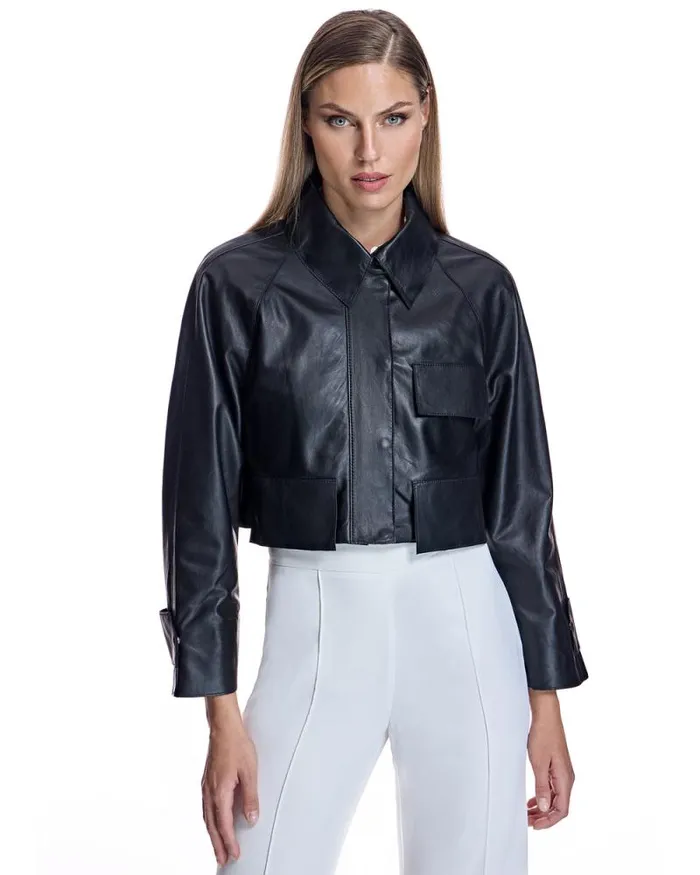 Jackets Women039s Maximilian Cropped Leather Jacket