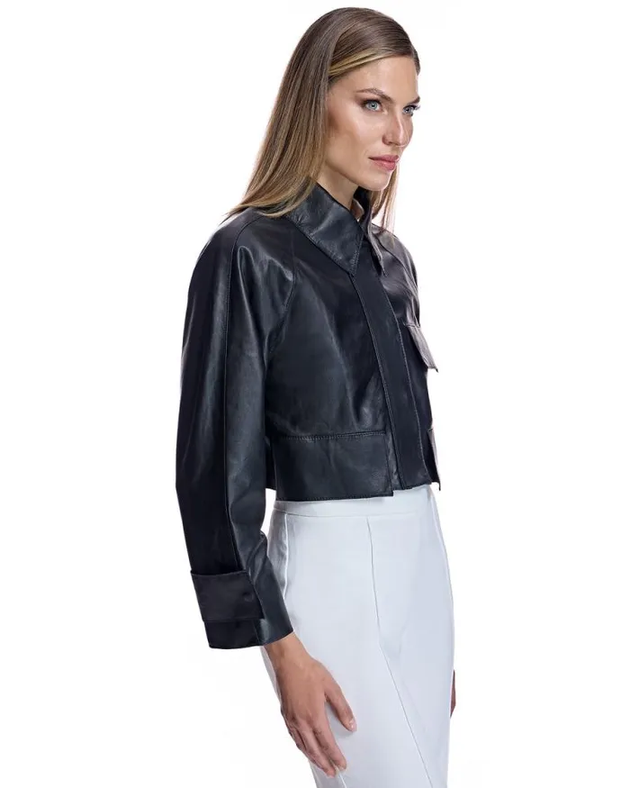 Jackets Women039s Maximilian Cropped Leather Jacket