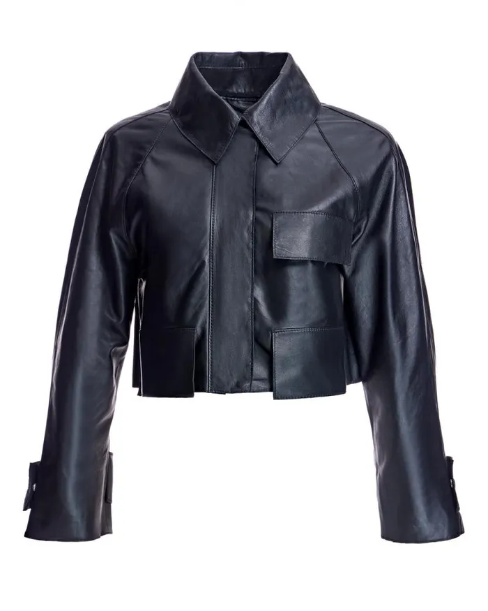 Jackets Women039s Maximilian Cropped Leather Jacket