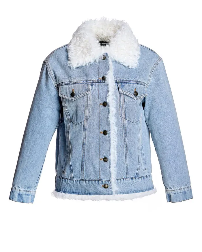 Jackets Women039s Maximilian Denim Jacket With Kalgan Lamb Trim