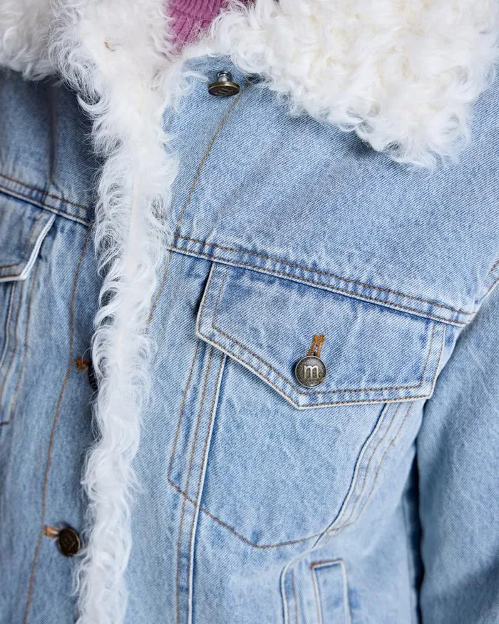 Jackets Women039s Maximilian Denim Jacket With Kalgan Lamb Trim