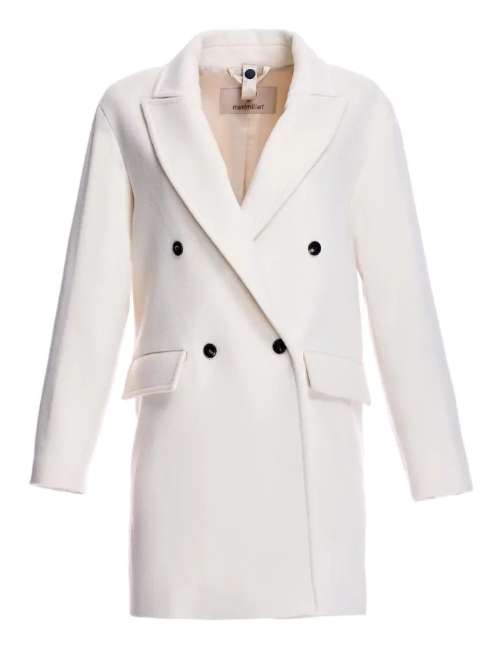 Jackets Women039s Maximilian Double Breasted Wool Blend Coat