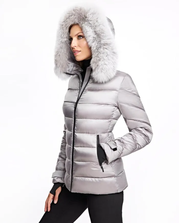 Jackets Women039s Maximilian Fox Trimmed Jacket