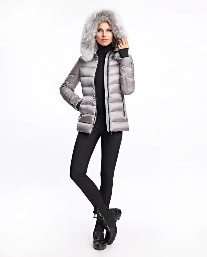 Jackets Women039s Maximilian Fox Trimmed Jacket