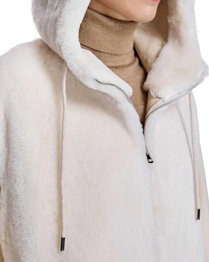 Jackets Women039s Maximilian Hooded Shearling And Wool Jacket Jackets Women039s Maximilian Hooded Shearling And Wool Jacket
