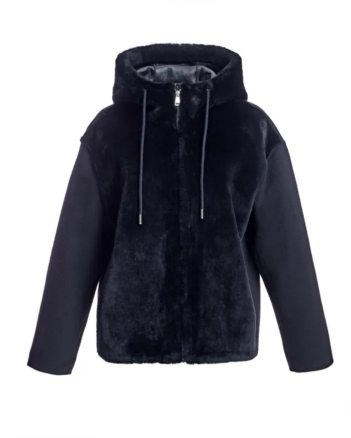 Jackets Women039s Maximilian Hooded Shearling And Wool Jacket Jackets Women039s Maximilian Hooded Shearling And Wool Jacket
