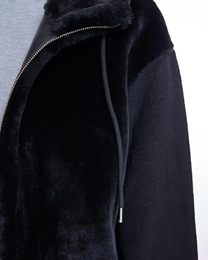 Jackets Women039s Maximilian Hooded Shearling And Wool Jacket Jackets Women039s Maximilian Hooded Shearling And Wool Jacket