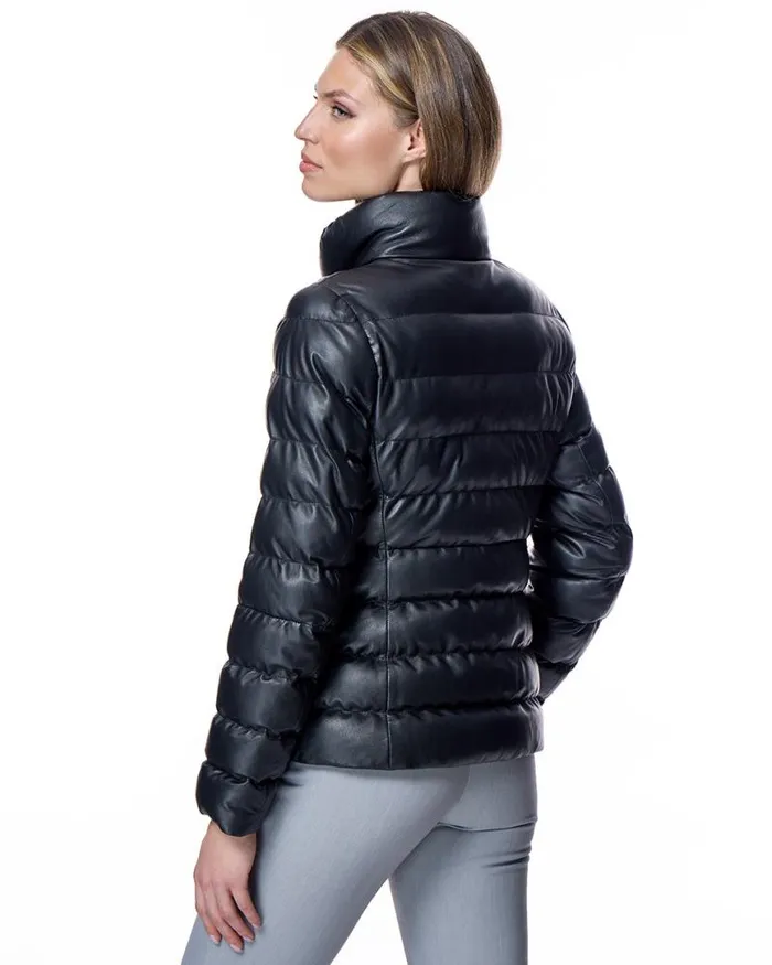 Jackets Women039s Maximilian Horizontal Down Filled Leather Jacket