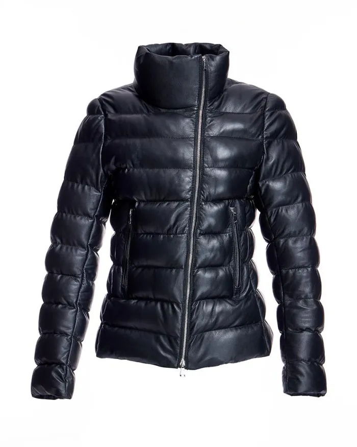 Jackets Women039s Maximilian Horizontal Down Filled Leather Jacket