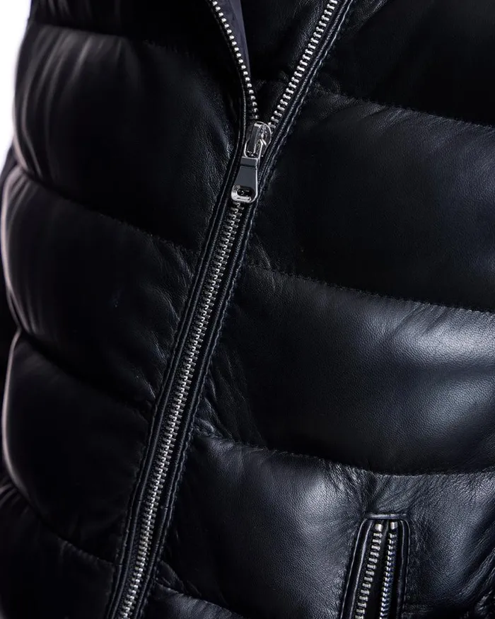 Jackets Women039s Maximilian Horizontal Down Filled Leather Jacket