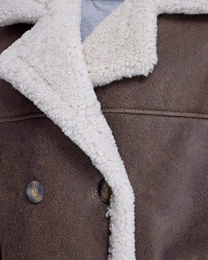 Jackets Women039s Maximilian Julia and Stella Double Breasted Shearling Jacket