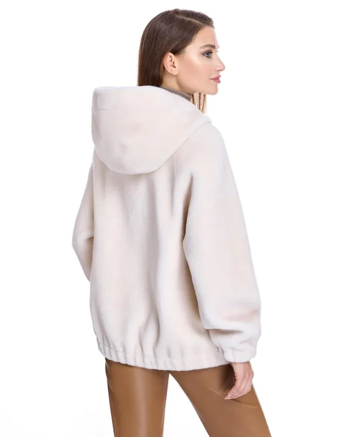 Jackets Women039s Maximilian Julia and Stella Lamb039s Wool Jacket With Hood